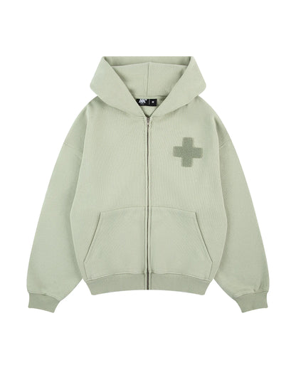 SEAGRASS GREEN ZIP HOODIE