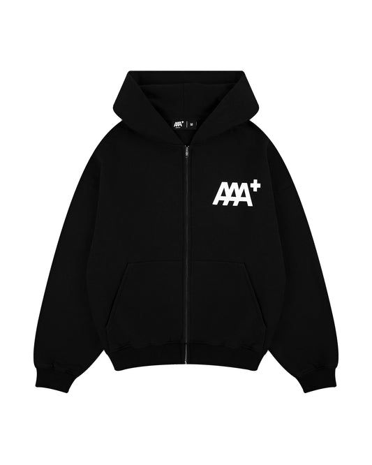 BLACK ZIP HOODIE