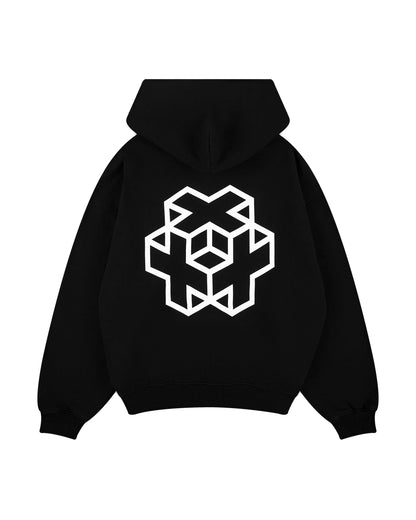 BLACK ZIP HOODIE