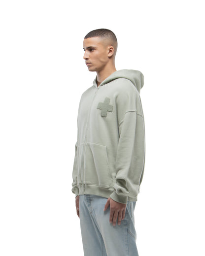 SEAGRASS GREEN ZIP HOODIE